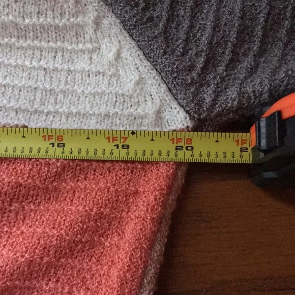 Blencot Lightweight Hooded Sweater Medium White Gray Orange EUC - Picture 3 of 5